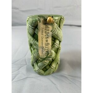 Garden Accents Scented Sculpted Leaf Pillar Candle Green 6 inch Lava Enterprises